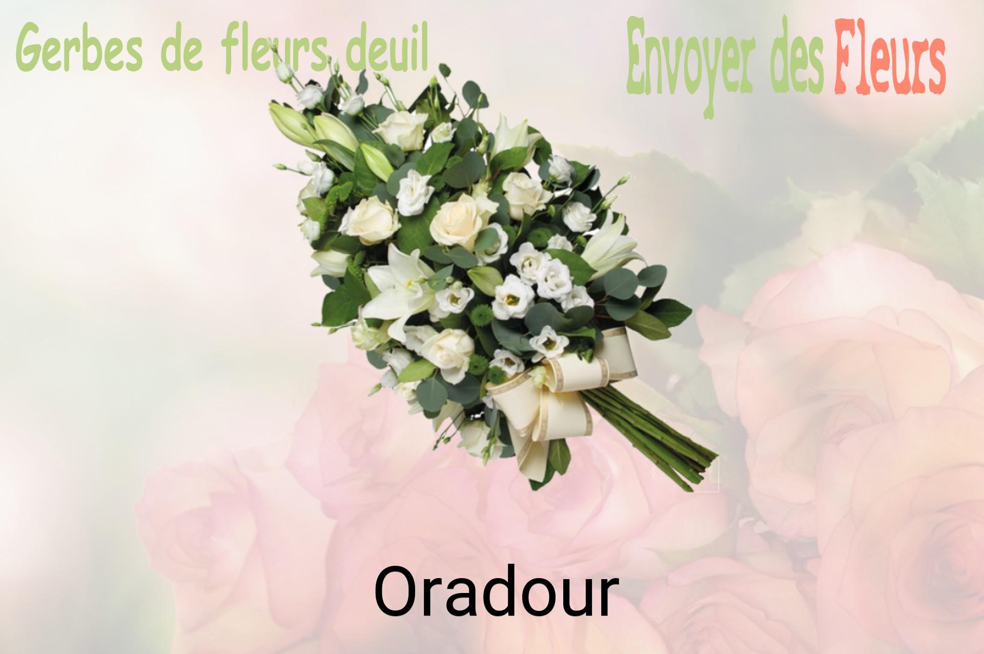 Gerbe de fleurs de deuil livrée à Oradour
